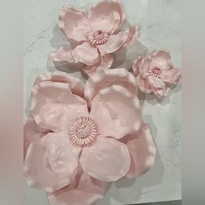 Girls Pink Wall Flowers Decoration